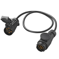 Câble adaptateur ProPlus pour prise d'attelage de remorque 13/7 broches 80 cm