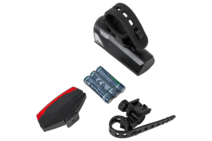 Ensemble d'éclairage de vélo à piles PROFEX 92618 Super Vision (avant et arrière)