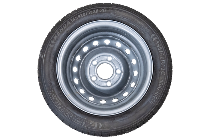 ROUE RENFORCÉE POUR REMORQUE PNEU KENDA 195/50 R13C 104/102N JANTE KENDA 6Jx13"H2 5x112 ET:30