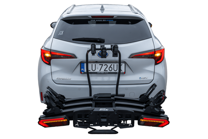 Inter Pack Velox 3 LED - porte-vélos pliable pour 3 vélos avec éclairage LED (noir)