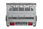 Remorque à un essieu 230x125 UNITRAILER FORCE 230 KIPP avec côtés grillagés, châssis H-0 et bâche grise
