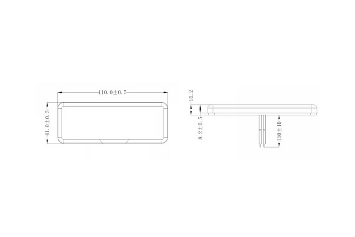 Feu de gabarit à LED KAMAR L1035-B, orange, universel, avec support