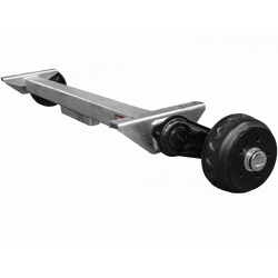 Essieu freiné KNOTT VGB13-M pour remorque/porte-voitures 1350 kg, 1300 mm, 1770 mm, 5x112