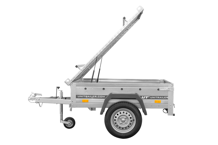 Remorque à un essieu 150x106 UNITRAILER GARDEN 150 KIPP avec bâche en aluminium