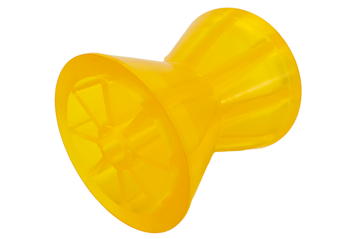 Diabolo étrave, rouleau de quille KNOTT PVC jaune pour remorque bateau 