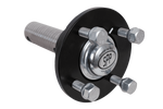 Moyeu avec axe et roulement pour essieu non freiné STEELPRESS, 4x100 750 kg, jeu d'écrou et de couvercle
