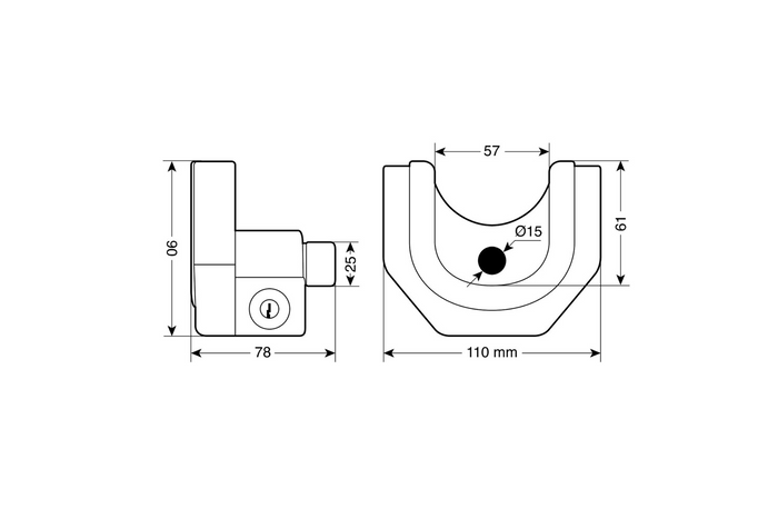 Protection, antivol universel pour boule d'attelage remorque LAMPA 65404 
