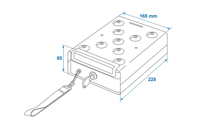 Coffre-fort à clés portable ProPlus 540250 225 x 165 x 85 mm