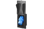 Prise murale extérieure CEE ProPlus 373505BK, 160 × 100 mm, noire