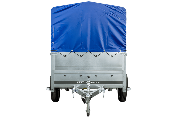 Remorque légère 230x125 UNITRAILER GARDEN 230 KIPP avec côtés BIS, châssis H-800 et bâche bleue