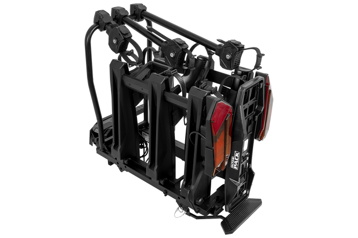 Inter Pack Velox 3 LED - porte-vélos pliable pour 3 vélos avec éclairage LED (noir)