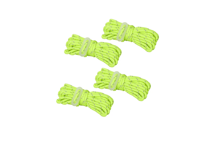 Ensemble de quatre haubans, cordes ProPlus 361802, fils fluorescents pour une tente de 4 m
