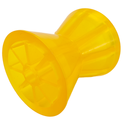 Diabolo étrave, rouleau de quille KNOTT PVC jaune pour remorque bateau 