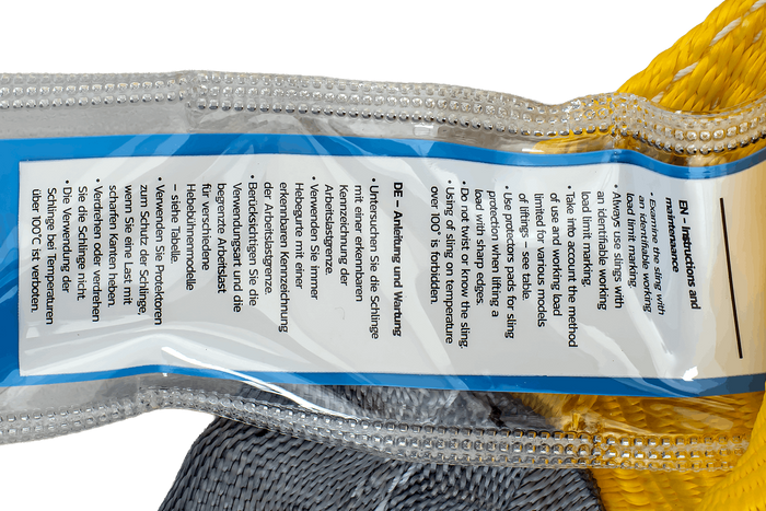 Sangle, élingue de levage HEFFA 3 m/90 mm/3 t avec boucles