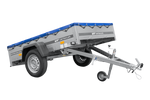 Remorque voiture 200x125 UNITRAILER GARDEN 201 KIPP avec châssis H-0 et bâche bleue