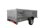 Remorque à un essieu sur ressorts 264x125 UNITRAILER GARDEN 264/R KIPP avec côtés BIS, châssis H-0 et bâche grise