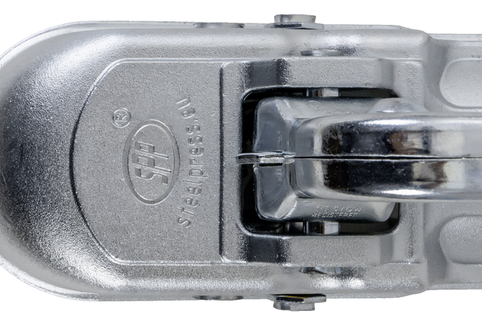 Attelage à boule STEELPRESS BC-3000C-00-00+Z2 pour remorque de 3000 kg avec timon tubulaire de 35 à 50 mm, en fonte