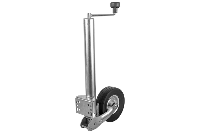 Roue de support, jockey automatique WINTERHOFF VK 60-BLH-255 SB avec poignée, 500 kg, 60 mm, 670-905 mm