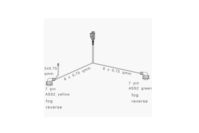 Faisceau électrique pour remorque ASPÖCK, 5,5 m, connecteur à baïonnette 13 broches, 2 connecteurs ASS2 à 7 broches