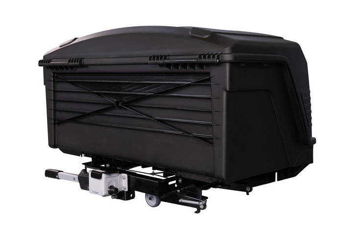 Coffre à bagages Towbox Alpha Urban Black - monté sur attelage