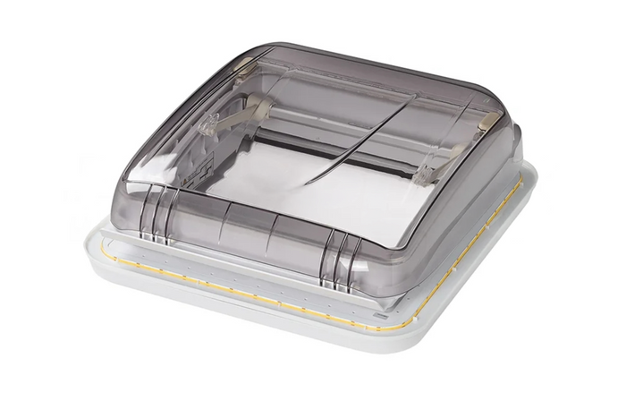 Fenêtre de toit ProPlus 610905V01 pour camping-car, aérateur de toit avec éclairage LED 400 x 400 mm