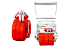 Courroie de transport rouge UNITRAIER 6 m/35 mm/2 t avec tendeur