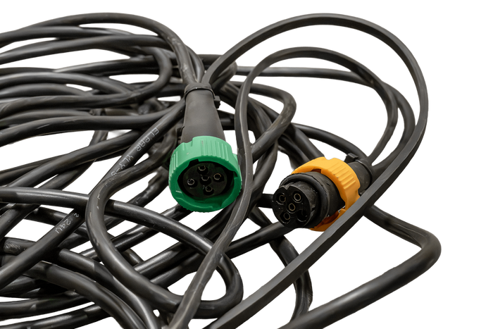 Prise de sortie MANTES, faisceau électrique pour remorque, 5,5 m, connecteurs à baïonnette 13 broches, 2 x 5 broches