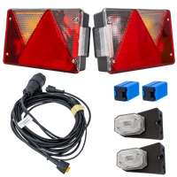 Kit d'éclairage : feux arrière ASPÖCK MULTIPOINT IV + feux de position latéraux ASPÖCK FLEXIPOINT I + faisceau MANTES 4,5 m 13 broches