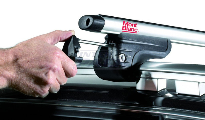 Barres de toit en aluminium Mont Blanc AMC 5400-A49 pour rails traditionnels