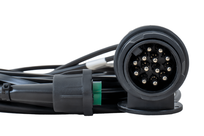 Kit d'éclairage : feux arrière DOBPLAST DPT35 + feux de position latéraux ASPÖCK FLEXIPOINT I + faisceau MANTES 4,5 m 13 broches