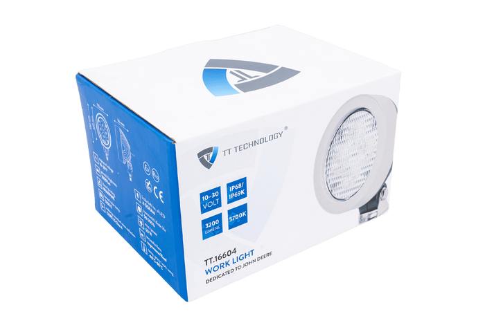 Feu de travail LED réflecteur TT Technology TT.16604, 4xLED 3200lm grise pour John Deere