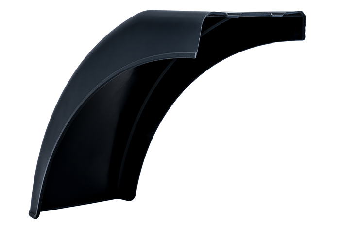 Demi-garde-boue pour remorque DOMAR DR1012201 passage de roue 384/200mm droit