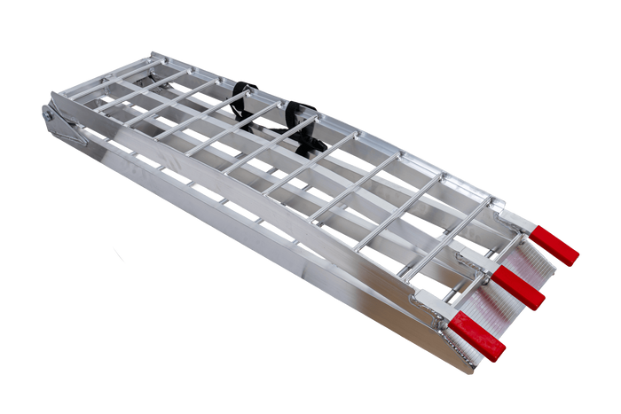 Rampe pliable UNITRAILER ALR002 en aluminium pour remorque, 221 cm, 340 kg, avec sangle