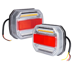 Feux arrière à LED TT TECHNOLOGY TT.12018L+TT.12018P, 4 fonctions, gauche + droite