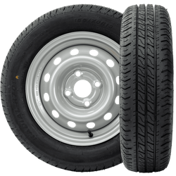Jeu de deux roues pour remorques UNITRAILER / TEMARED / TRIGANO / LIDER / SOREL PNEUS LINGLONG 155/70 R13 75N JANTES UNITRAILER 4Jx13" 4x100 ET:30
