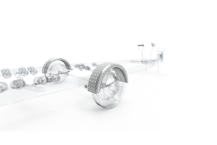 Garde-boue de remorque 14-15" DOMAR D29122, passage de roue 770/200mm