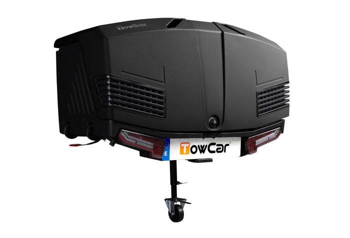 Towbox V3 Camper noir - coffre à bagages monté sur boule d&#39;attelage