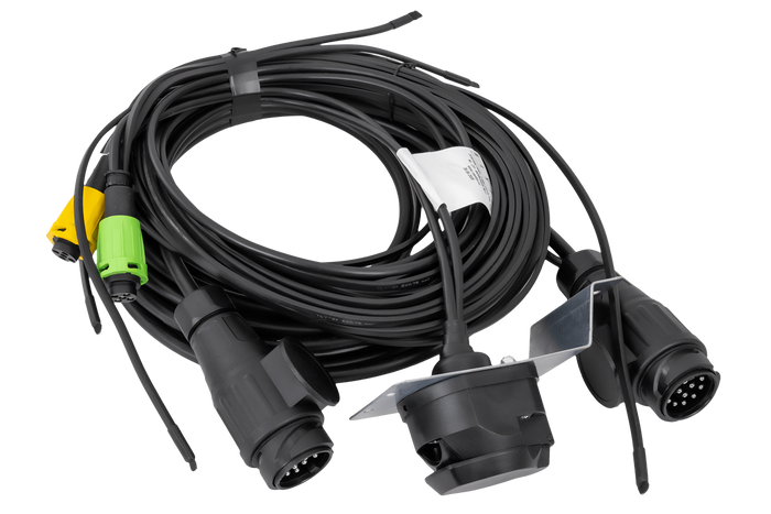 Installation électrique MANTES, faisceau remorque bateau 9,57 m, prise 13 broches, 2 baïonnettes 5 broches