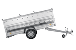 Remorque à un essieu sur ressorts 264x125 UNITRAILER FORCE 264/R KIPP avec côtés BIS et couvercle en aluminium