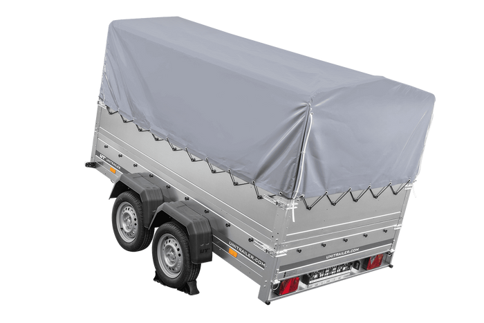 Remorque légère 264x150 UNITRAILER GARDEN 265/2 KIPP avec côtés BIS, châssis H-800 et bâche grise