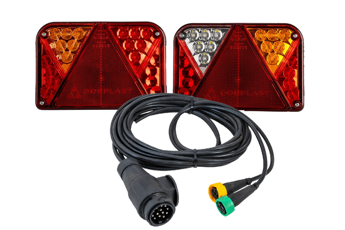Feux arrière LED DOBPLAST DPT35 + faisceau MANTES 4 m 13 broches