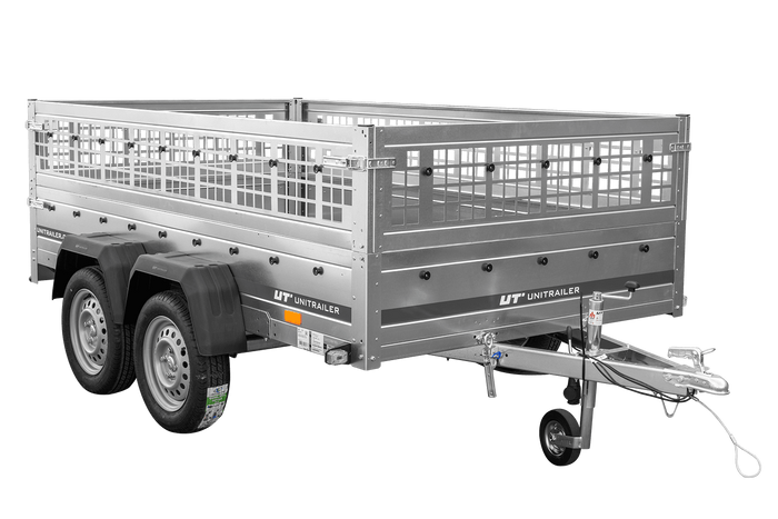 Remorque porte-voitures 264x150 UNITRAILER GARDEN 265/2 KIPP avec côtés en filet