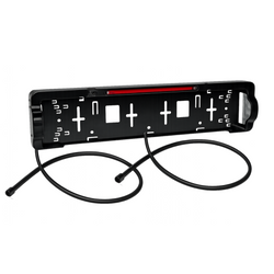 Support de plaque d'immatriculation avec éclairage LED et feu stop ASPÖCK 12V, câble de 0,8 m et 1 m