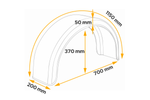 Garde-boue de remorque 13-14" DOMAR D20200, passage de roue 700/200mm