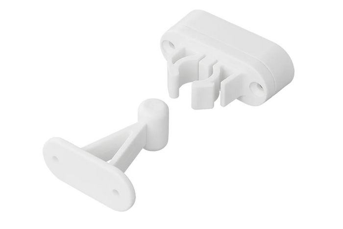 Loquet de porte de caravane ou de camping-car ProPlus 362622V02, poignée blanche à ressort pour maintenir la porte