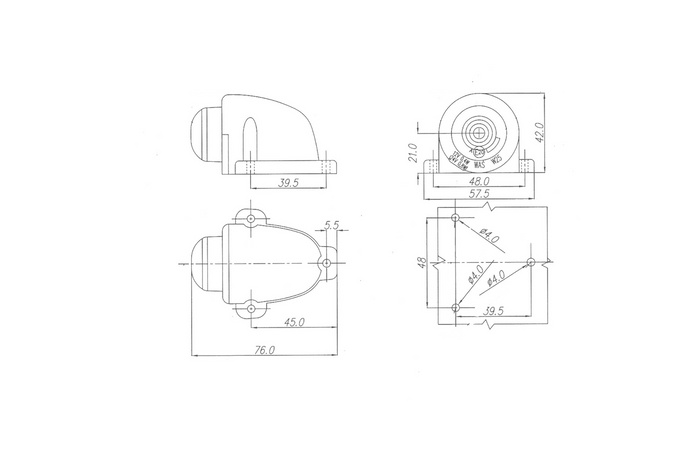 Feu de position, gabarit LED universel WAŚ W25 133
