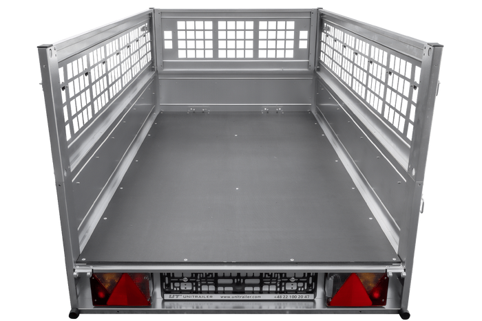 Top remorque GARDEN TRAILER 200 KIPP avec rehausses grillagées et roue jockey