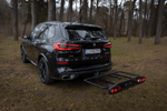 Plateforme de transport sur attelage Inter Pack Re-Cargo + adaptateur pour le transport de 2 vélos