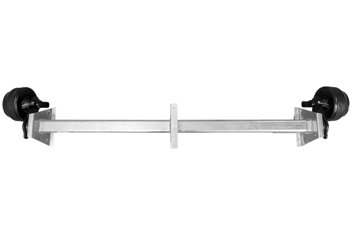 Essieu freiné KNOTT VGB15MV pour remorque/porte-voitures 1550 kg 1616 mm 2110 mm 5x112
