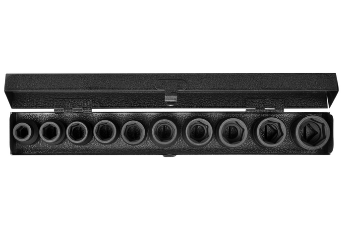 Douilles impact courtes YATO YT-1025, douilles 1/2", 10 pièces.